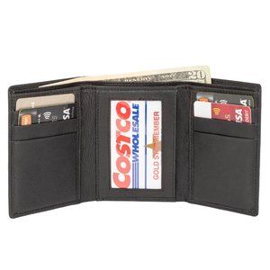 Soft Leather Trifold Wallet, RFID Blocking Wallet